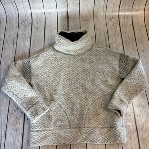 Gray Patterned Turtleneck Sweater Prana small